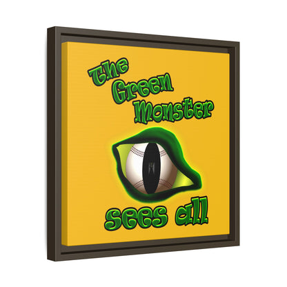green monster - framed canvas art (yellow)