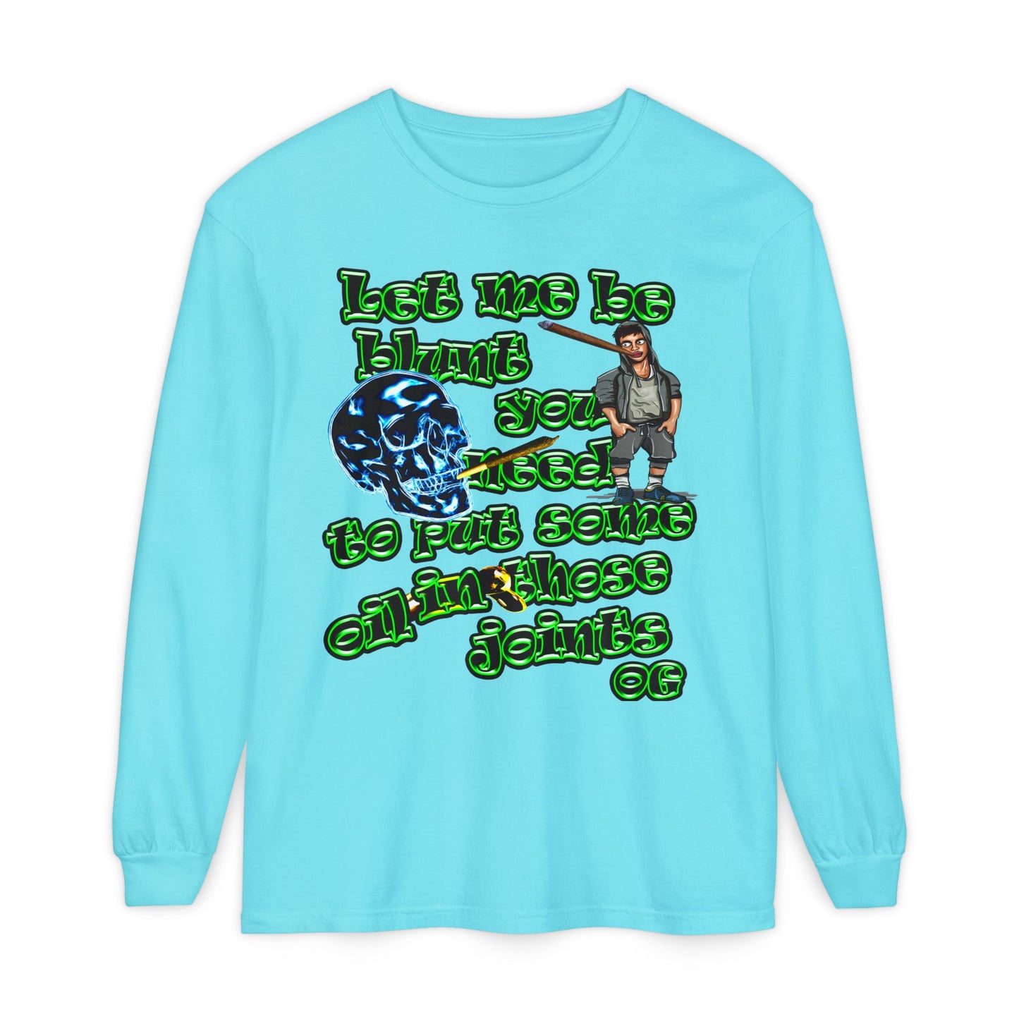og - Unisex Garment-dyed Long Sleeve T-Shirt