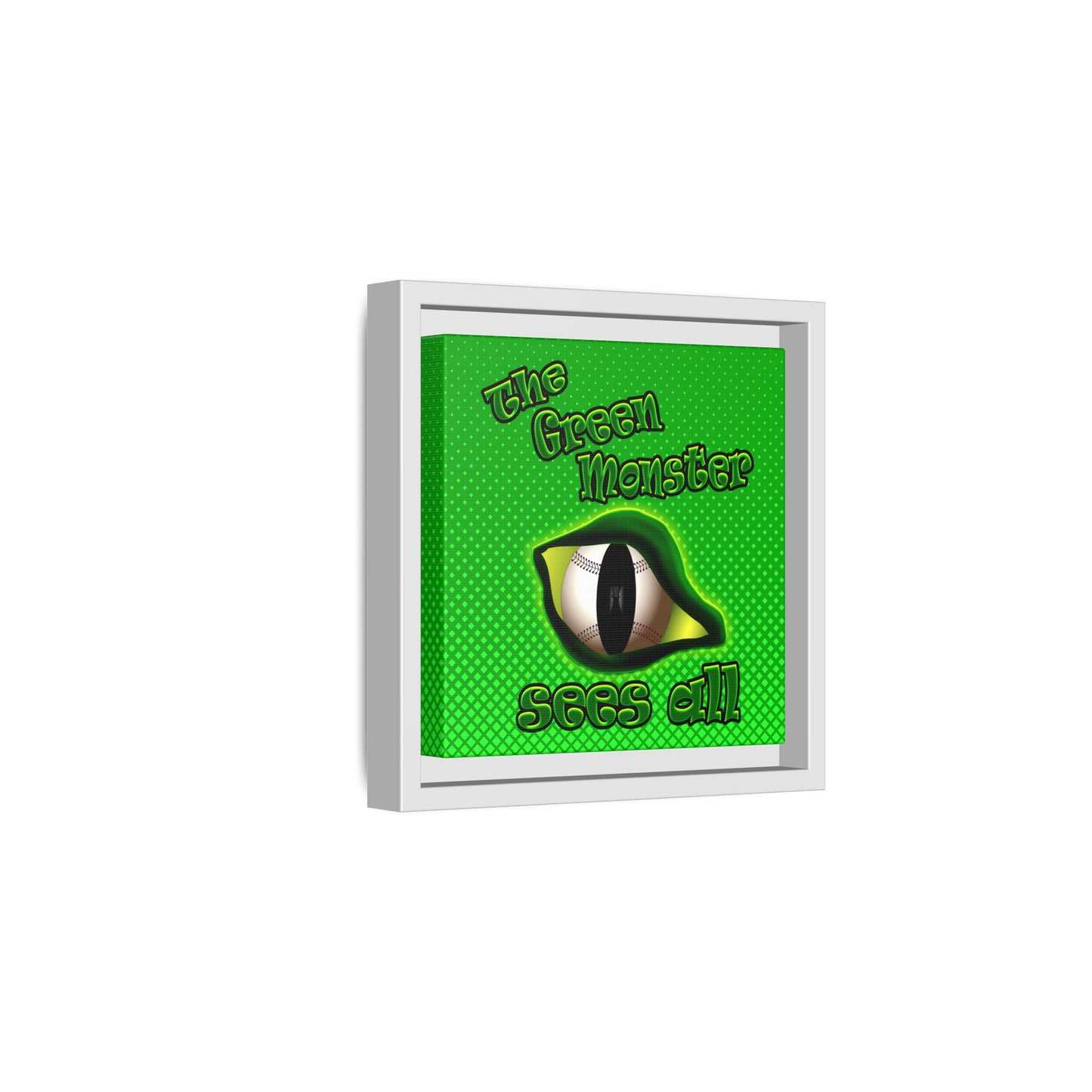 green monster - framed canvas art (logo green)