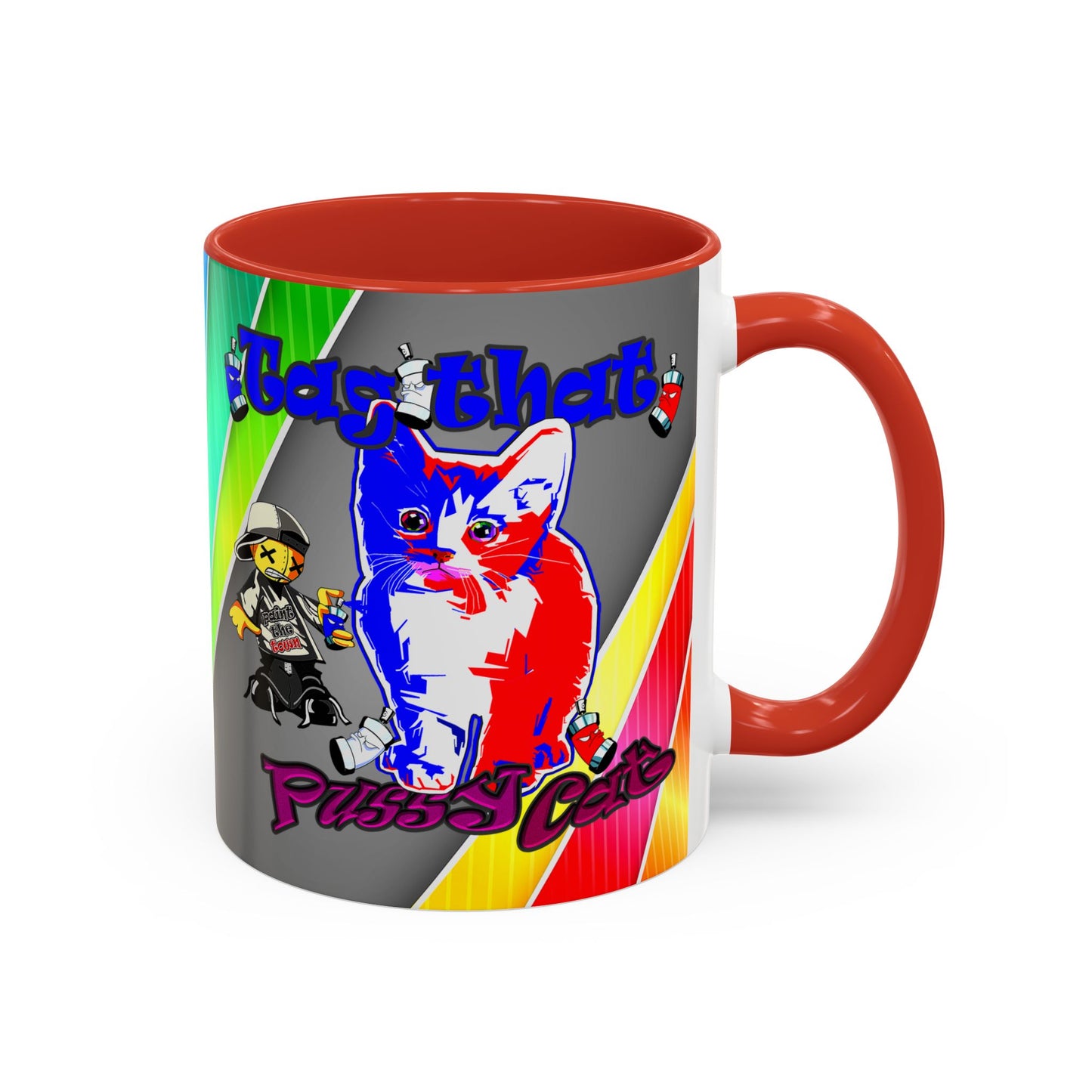 tag that - Accent Mug (rainbow split)
