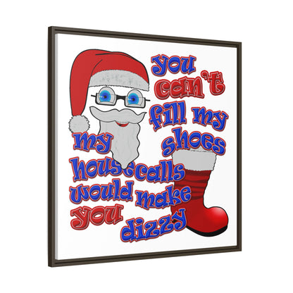 santa's shoes - framed canvas art (white)