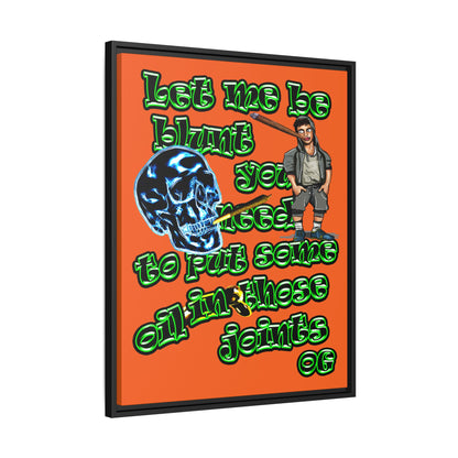 og - framed canvas art (orange)