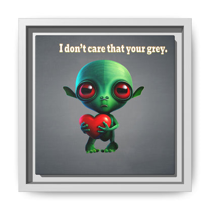 I don't care that your grey - framed canvas art (grey-light grey)
