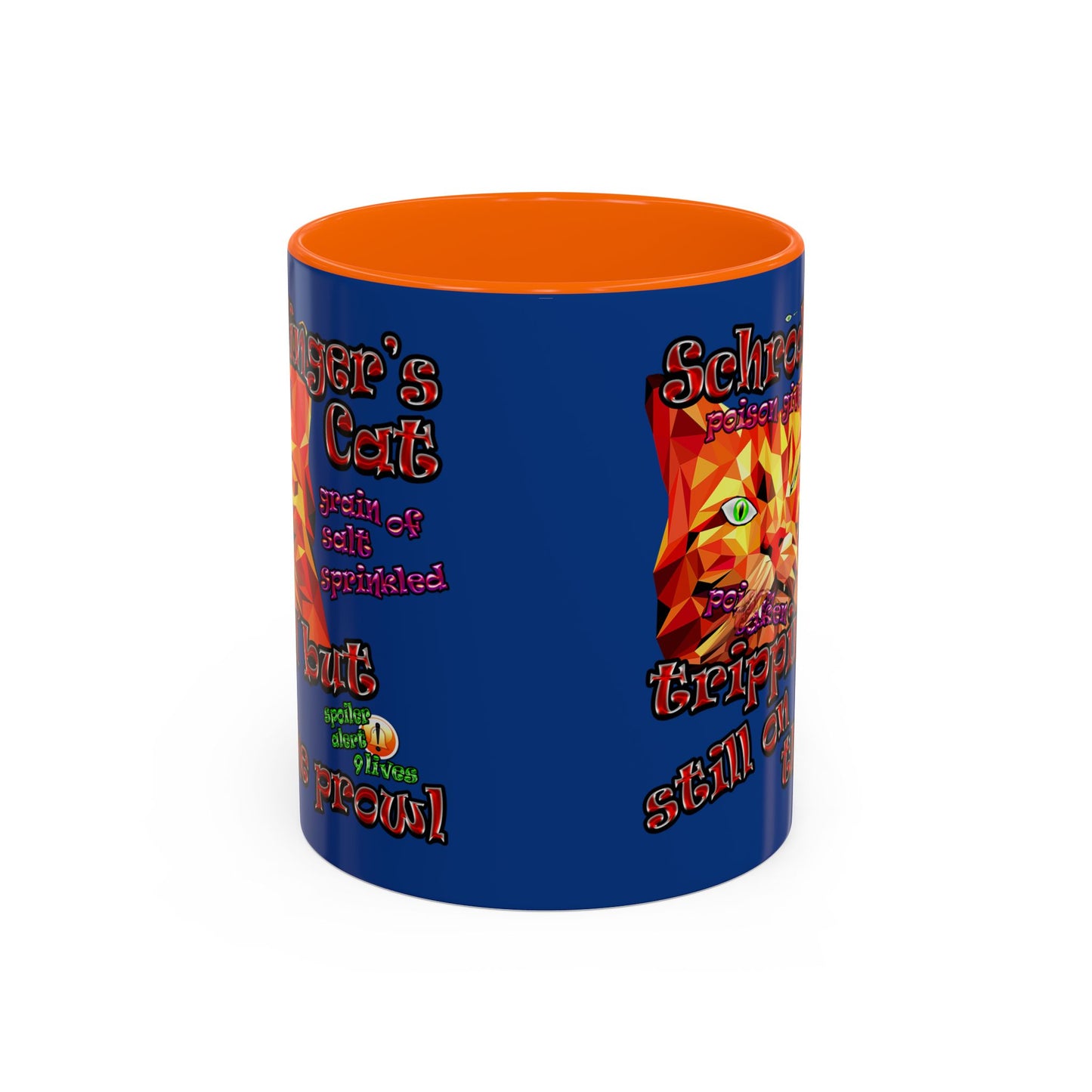 schrodinger's cat - Accent Mug (dark blue)