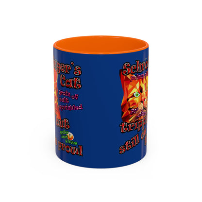 schrodinger's cat - Accent Mug (dark blue)