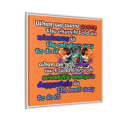 doggystyle - framed canvas art (crusta)