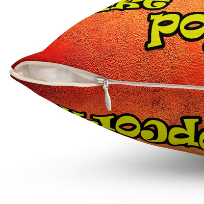 popping like popcorn - Spun Polyester Square Pillow - (burnt orange)