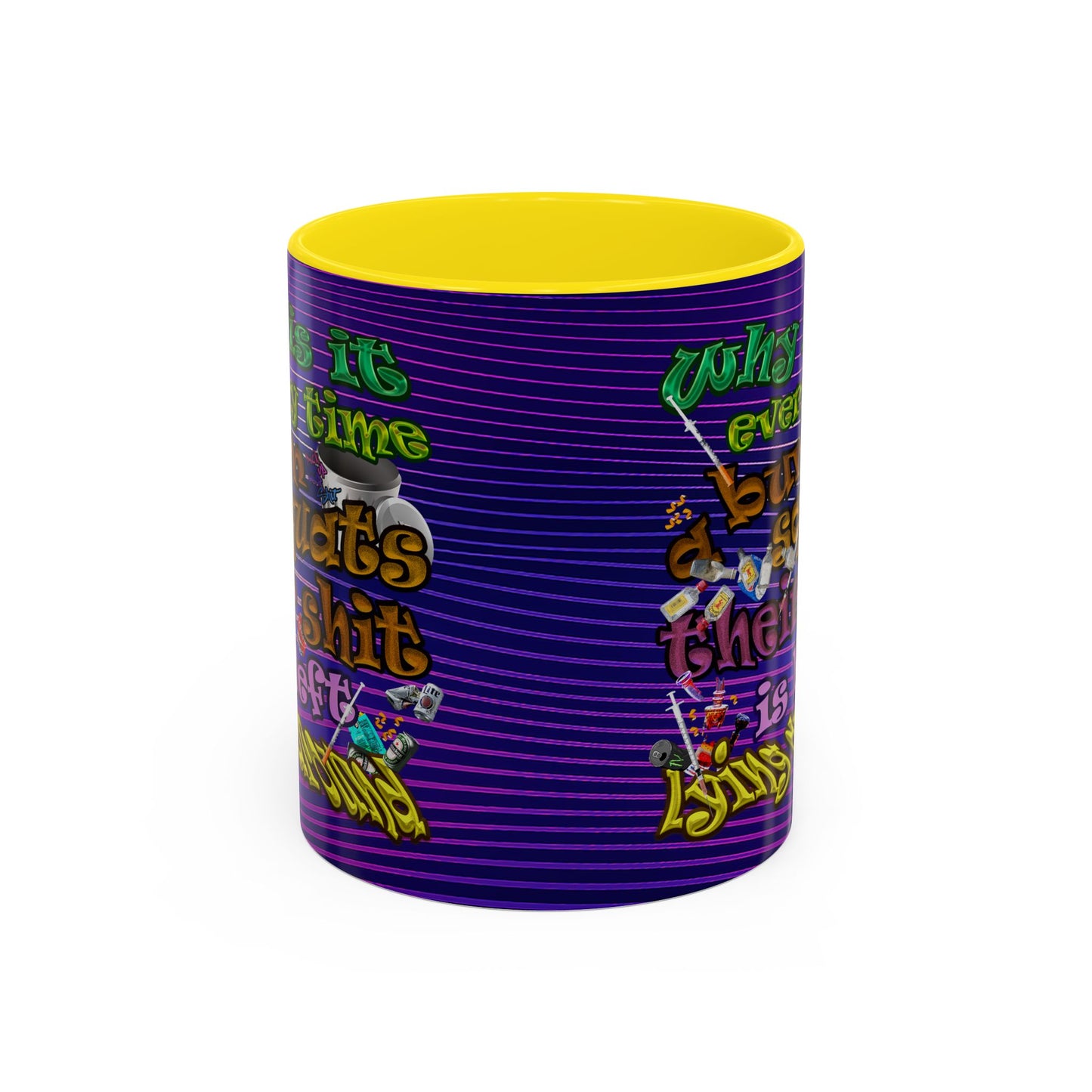the bum's shit - Accent Mug (purple wave)