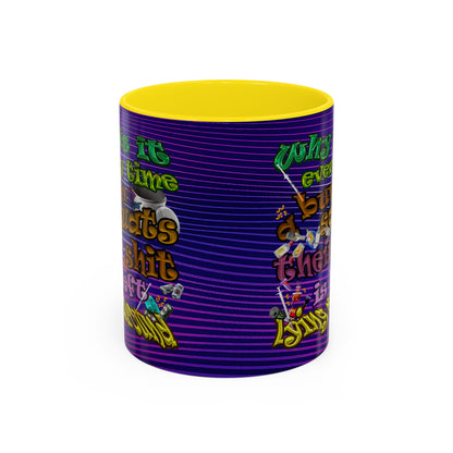 the bum's shit - Accent Mug (purple wave)