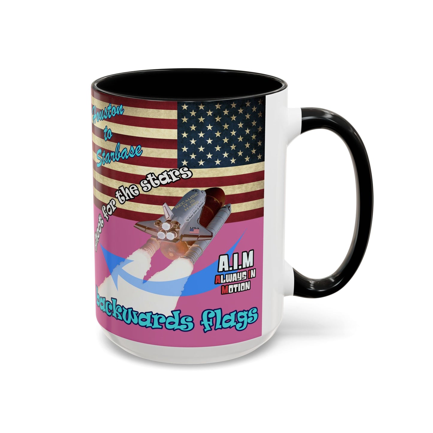shoot for the stars - Accent Mug (light pink)