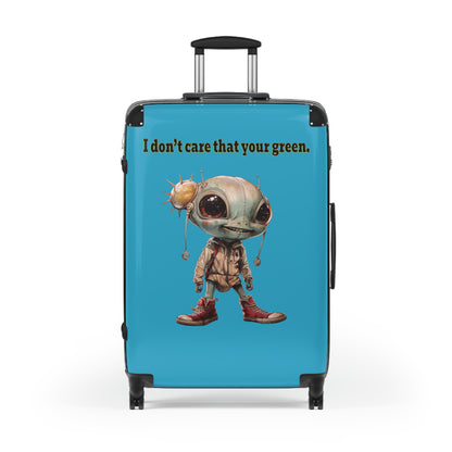 I don't care that your green - Suitcase (turquoise)