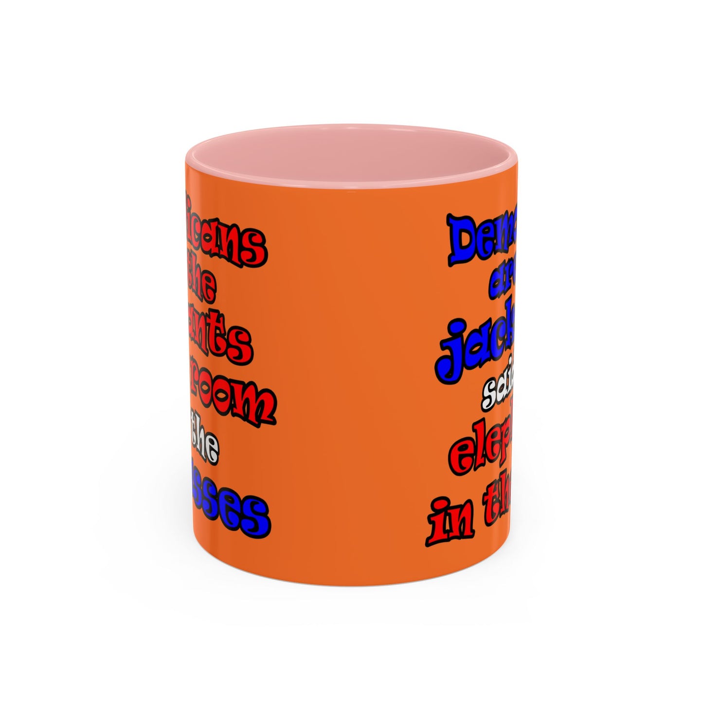 donkeys and elephants - Accent Mug (crusta)