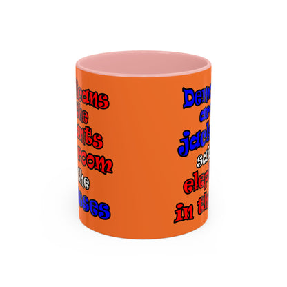 donkeys and elephants - Accent Mug (crusta)