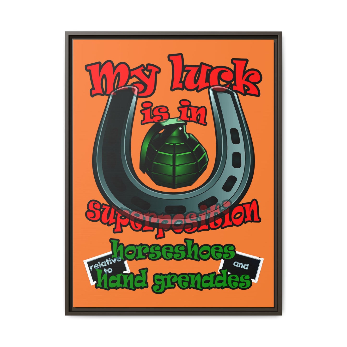 my luck - framed canvas art (crusta)