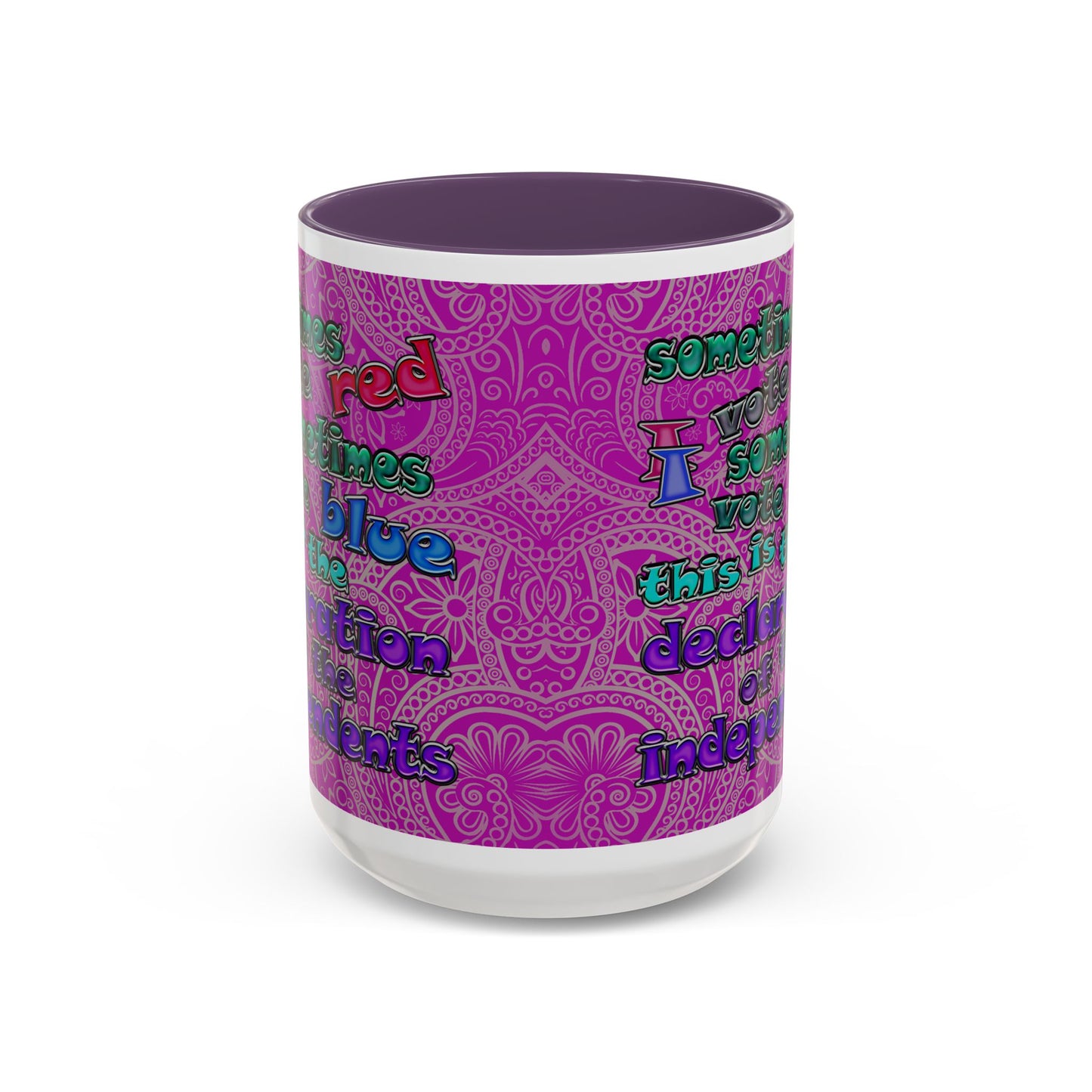 declaration of the independents - Accent Mug (pink swirl)