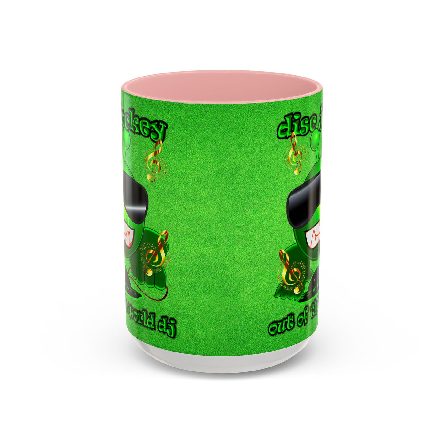disc jockey - Accent Mug (green turf)