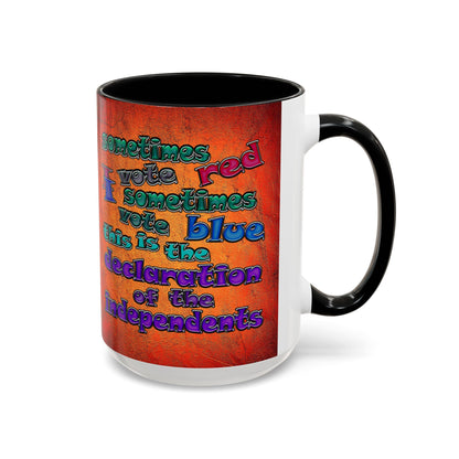 declaration of the independents - Accent Mug (burnt orange)