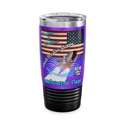 shoot for the stars - Ringneck Tumbler, 20oz (purple wave)
