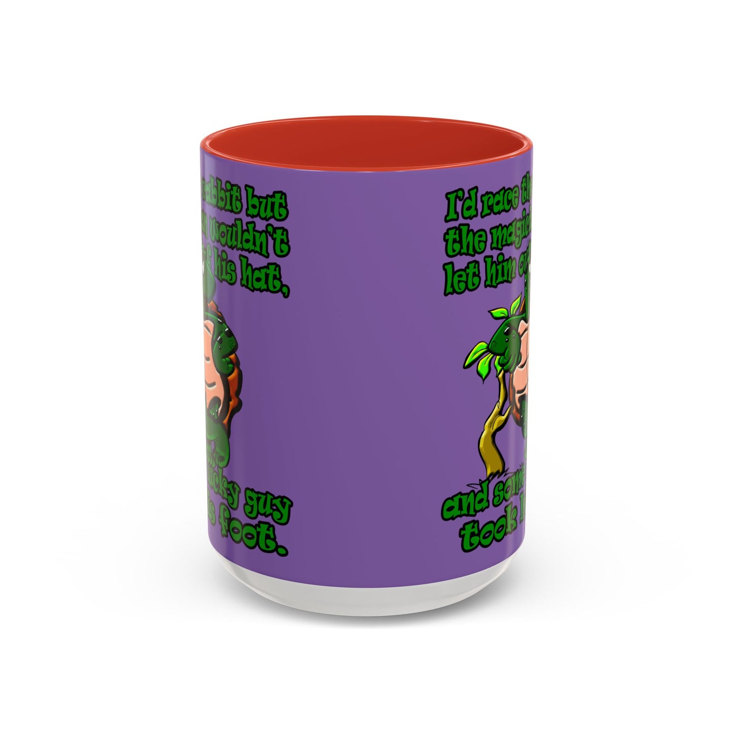 turtle race - Accent Mug (light purple)
