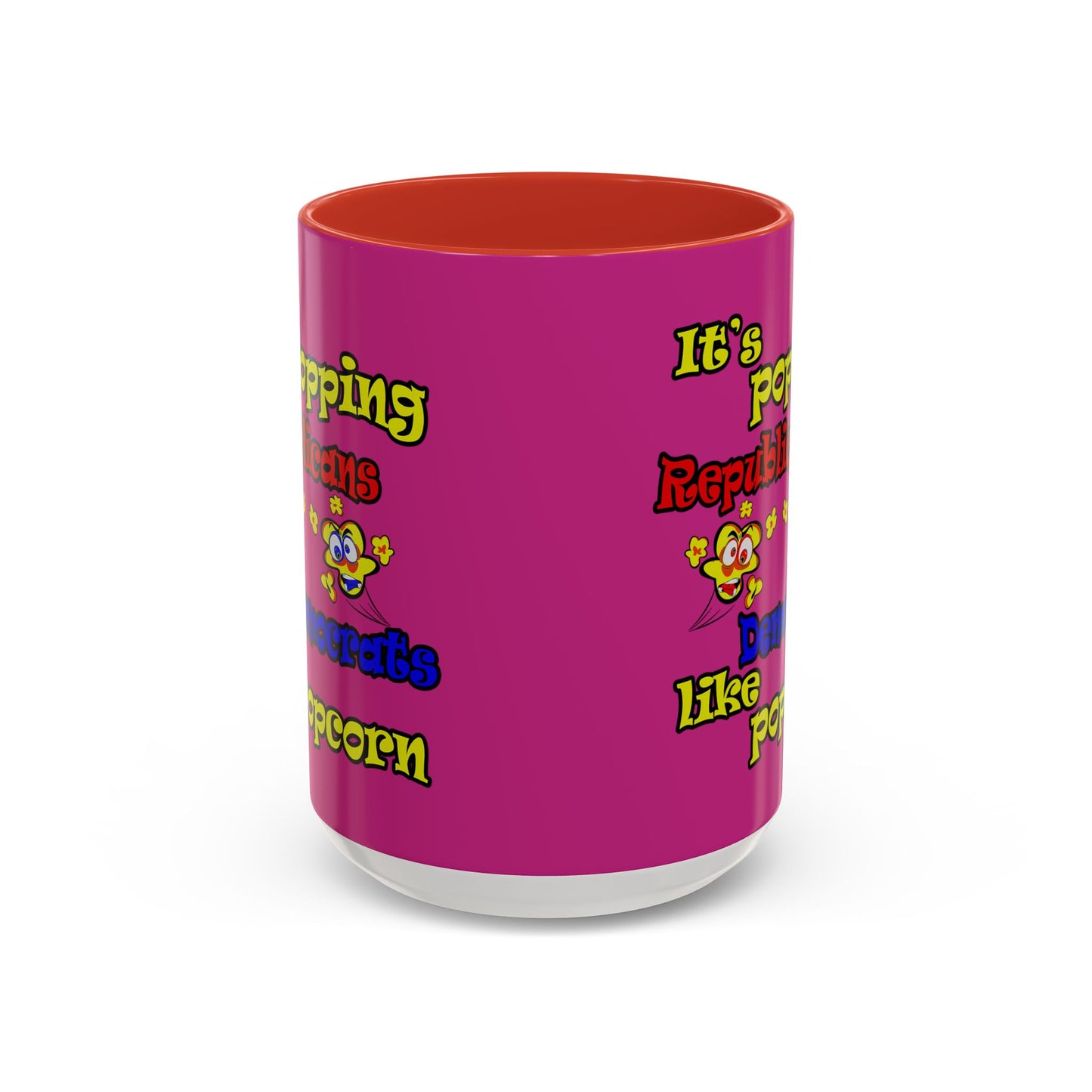 popping like popcorn - Accent Mug (pink)