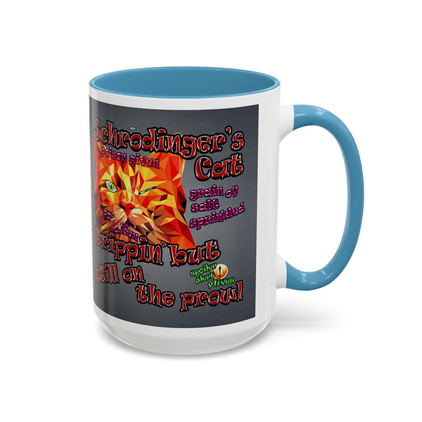schrodinger's cat - Accent Mug (grey-light grey)