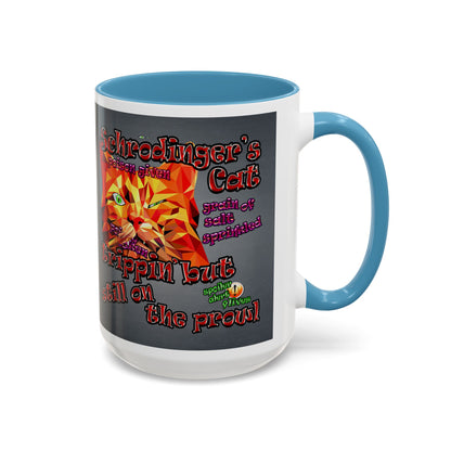 schrodinger's cat - Accent Mug (grey-light grey)