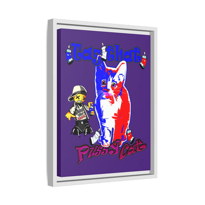 tag that - framed canvas art (purple)