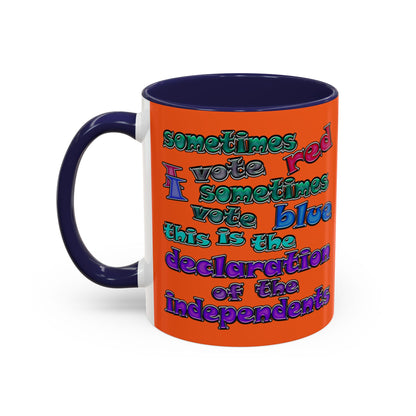 declaration of the independents - Accent Mug (orange)