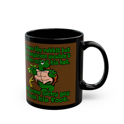 turtle race - Black Mug (brown)