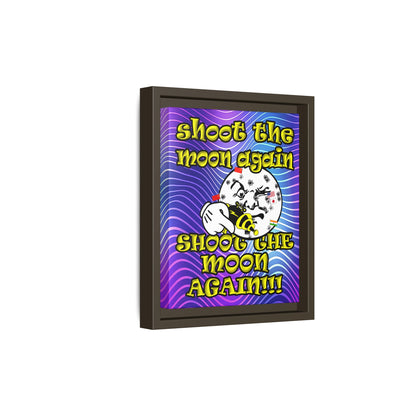shoot the moon again - framed canvas art (purple wave)