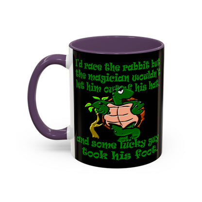 turtle race - Accent Mug (black)