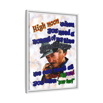 high noon - framed canvas art (white marble)