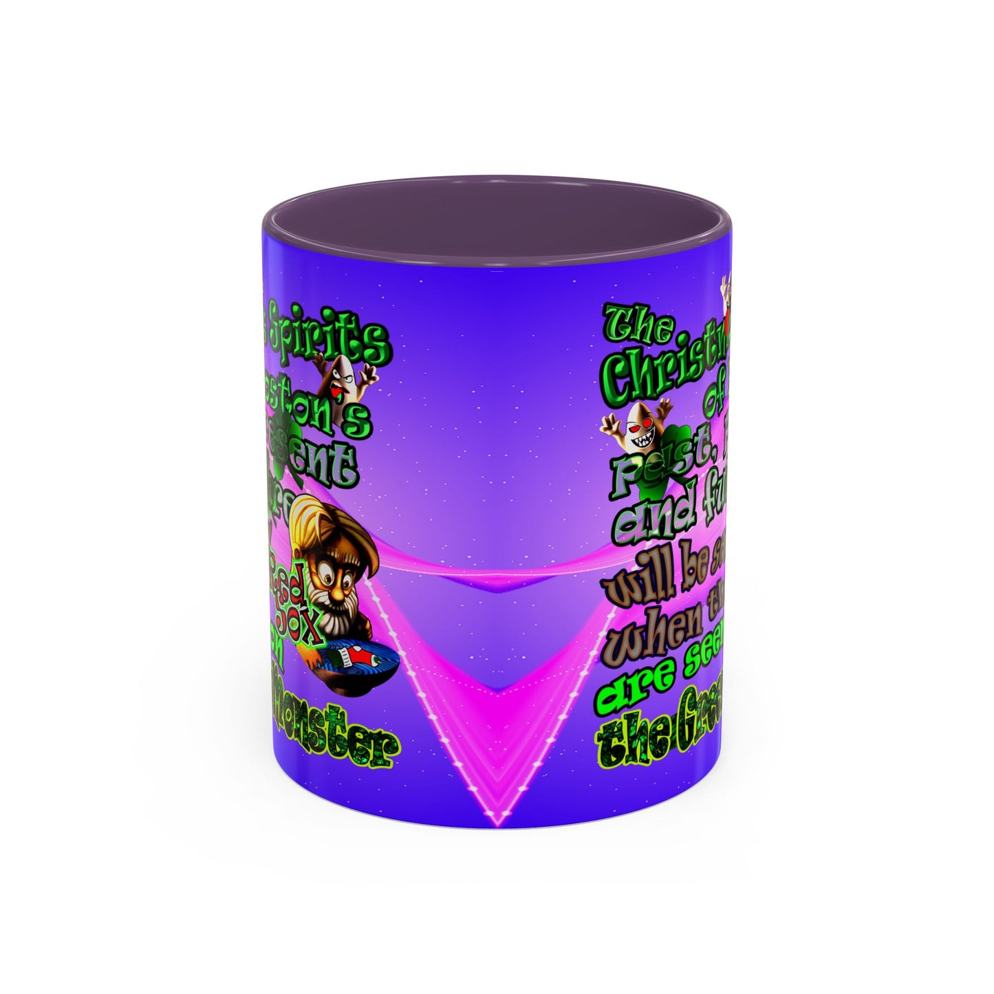 christmas spirits of boston - Accent Mug (purple-pink wave)
