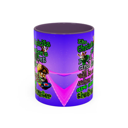 christmas spirits of boston - Accent Mug (purple-pink wave)