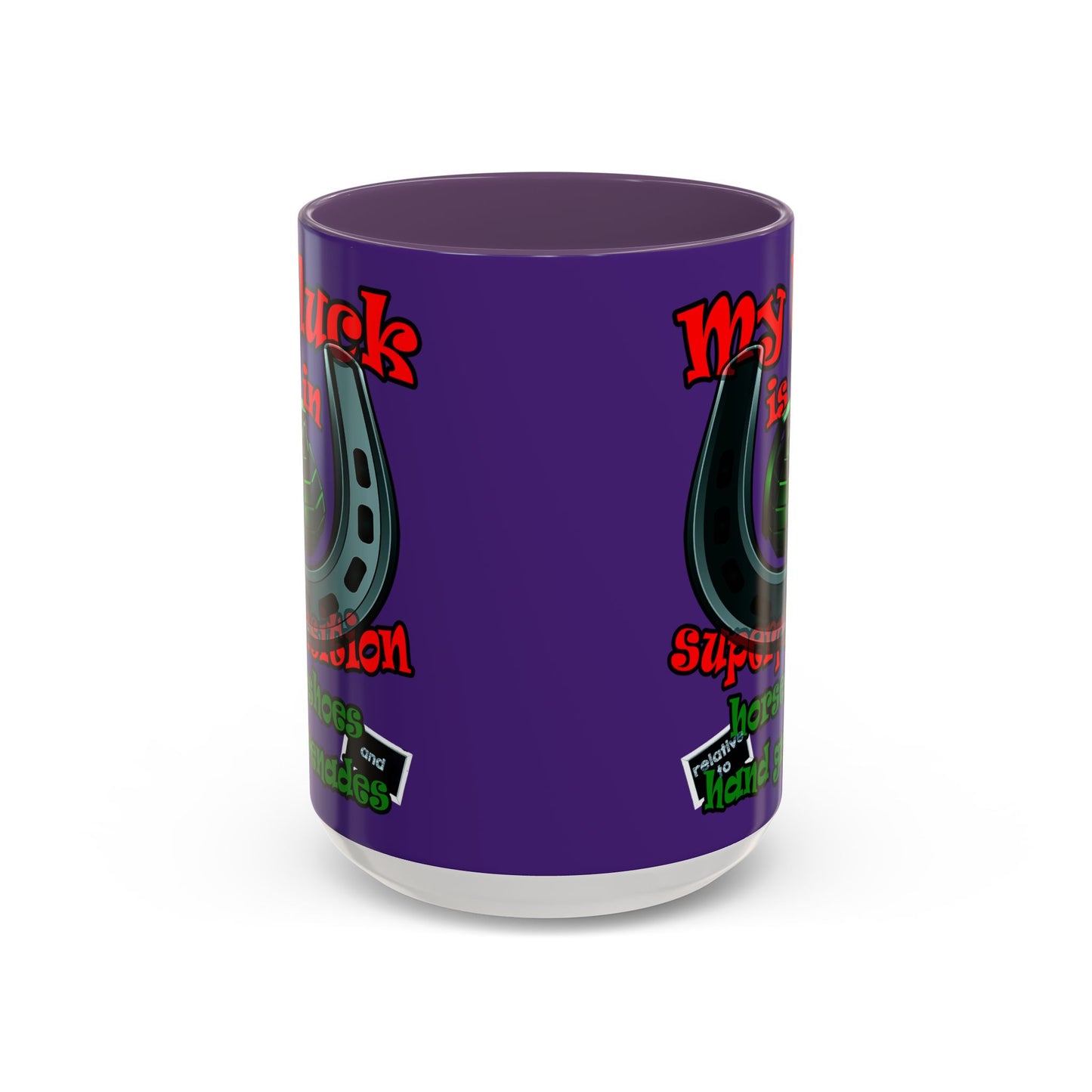 my luck - Accent Mug (purple)