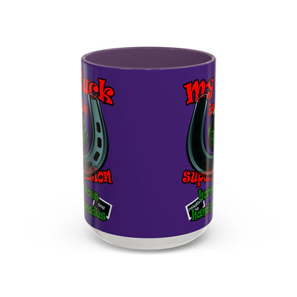 my luck - Accent Mug (purple)