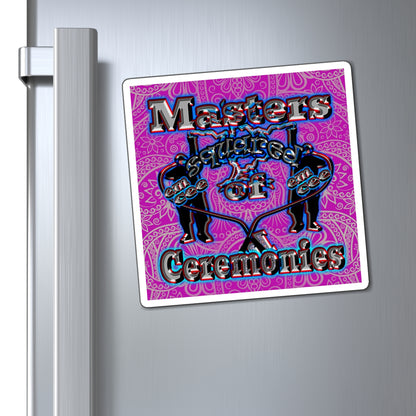 em cee squared - Magnets - (pink swirl)