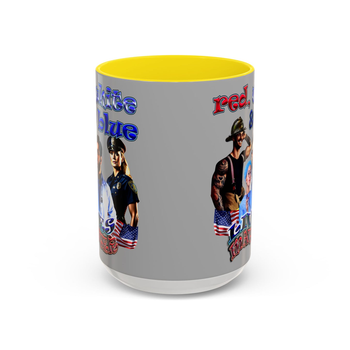 rw&b lives matter - Accent Mug (light grey)
