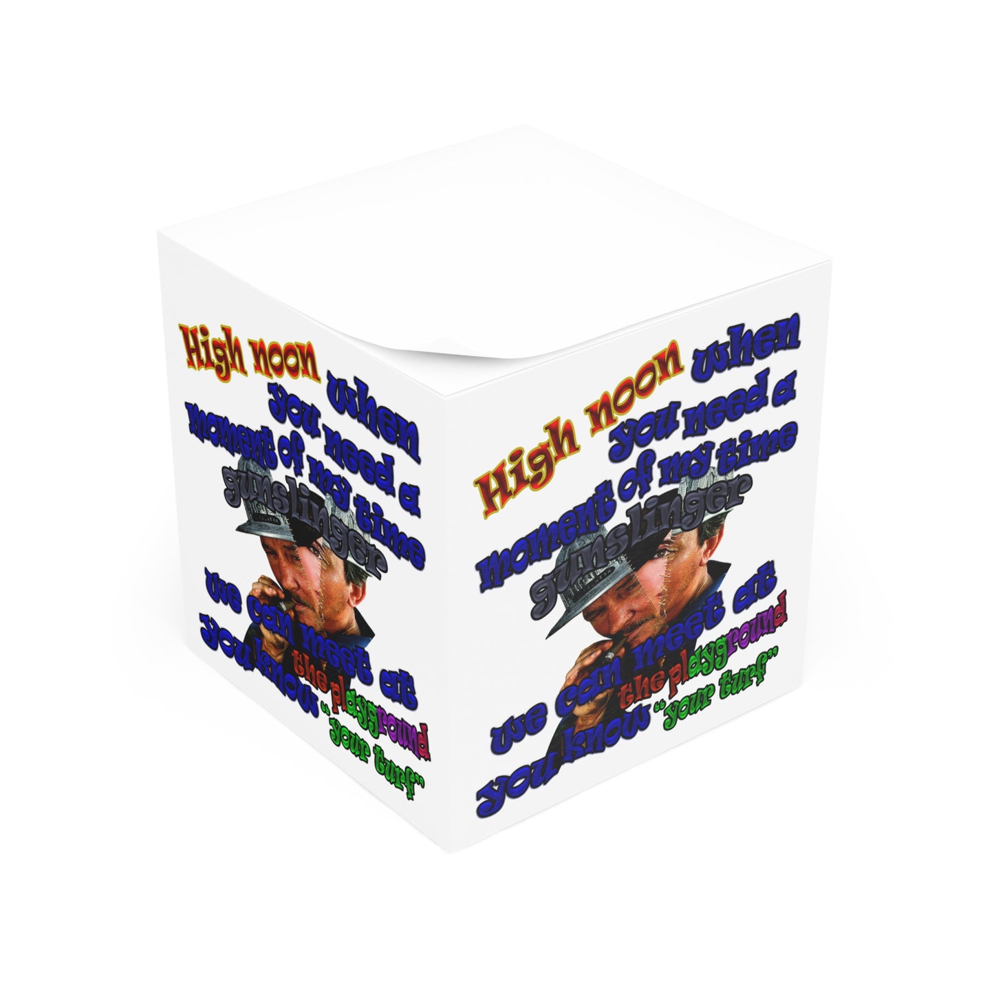 high noon - note cube (white)