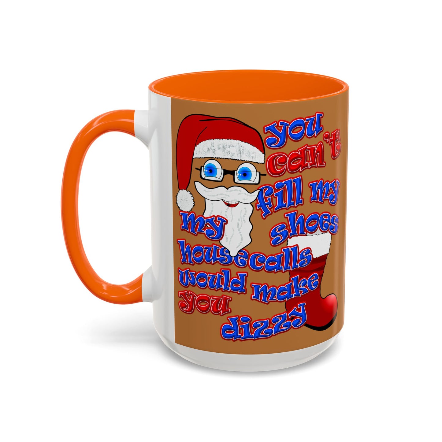 santa's shoes - Accent Mug (light brown)