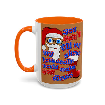 santa's shoes - Accent Mug (light brown)