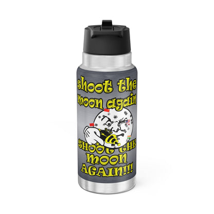 shoot the moon again - Gator Tumbler, 32oz  (brushed nickel)