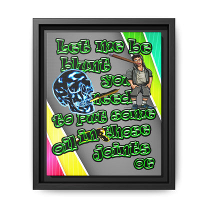 og - framed canvas art (rainbow split)
