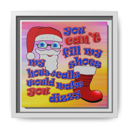 santa's shoes - framed canvas art (color blur)