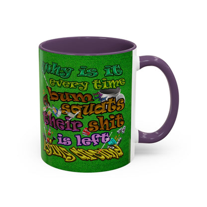 the bum's shit - Accent Mug (green turf)