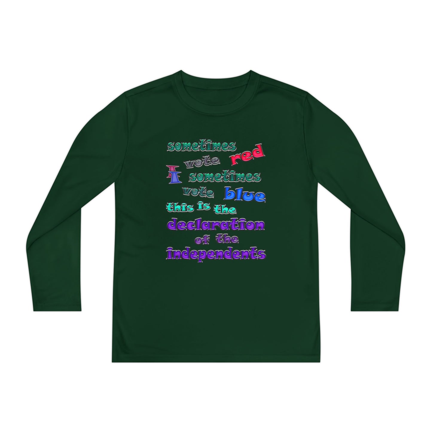 declaration of the independents - Youth Long Sleeve Competitor Tee