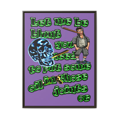 og - framed canvas art (light purple)