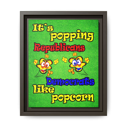 popping like popcorn - framed canvas art (green turf)