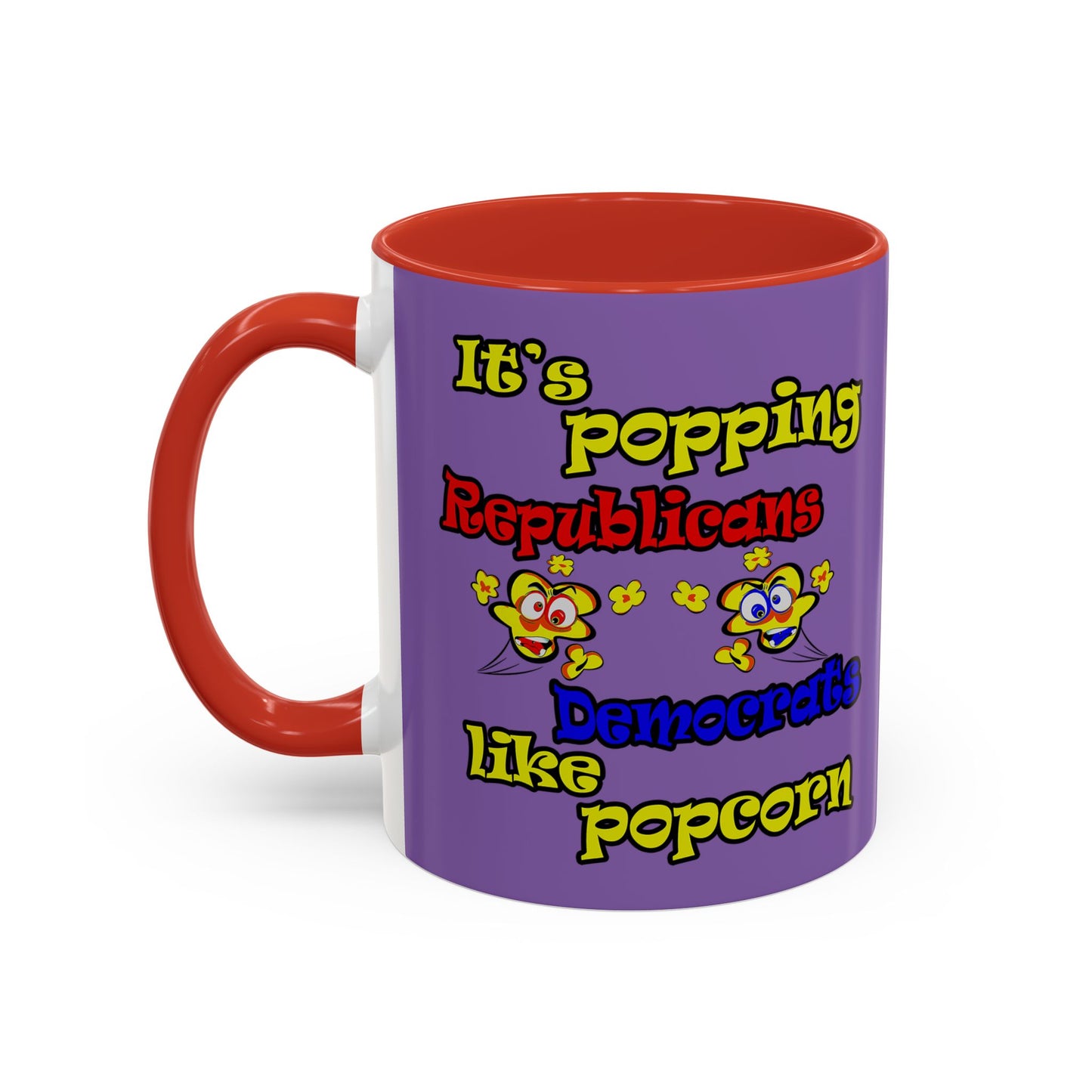 popping like popcorn - Accent Mug (light purple)
