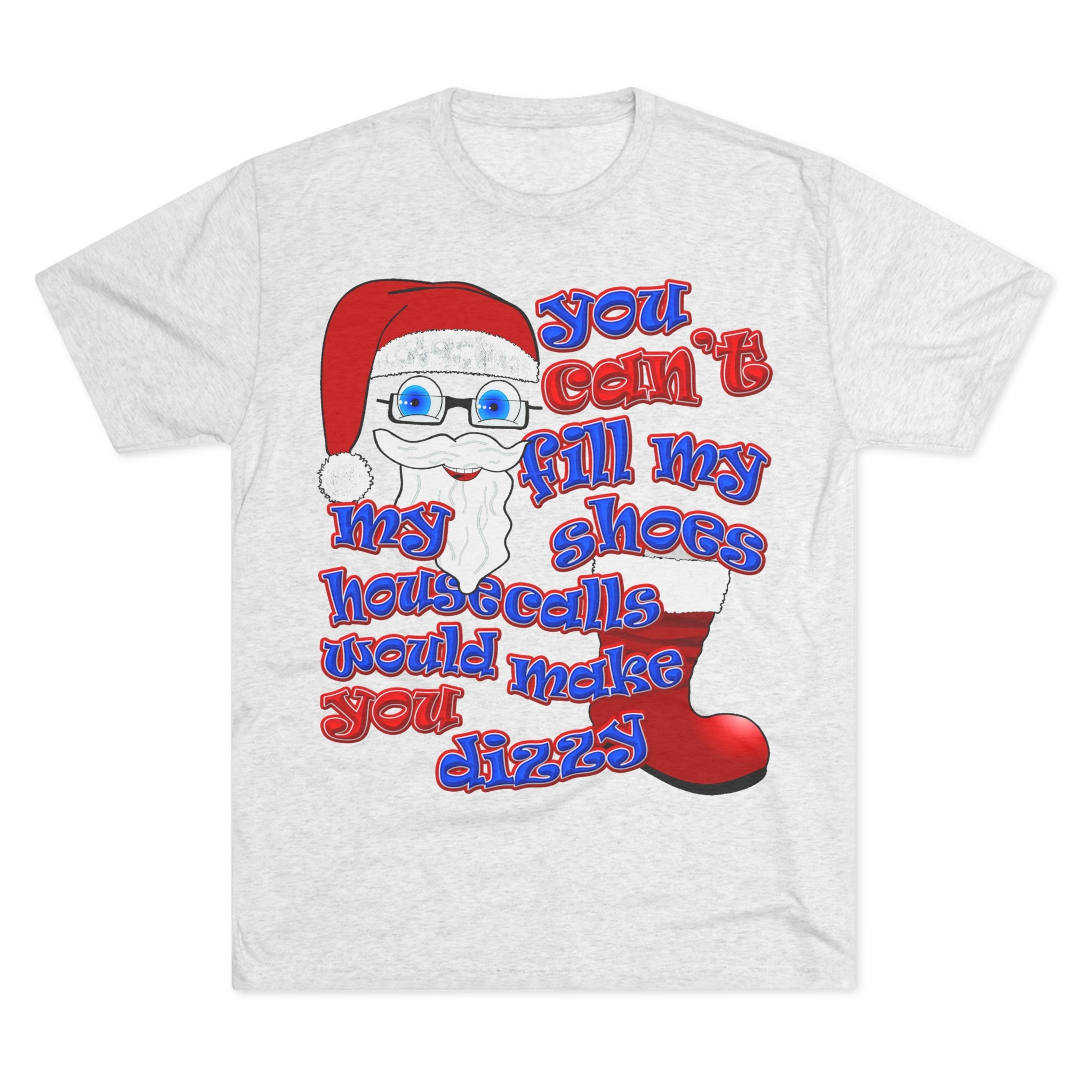 santa's shoes - Unisex Tri-Blend Crew Tee